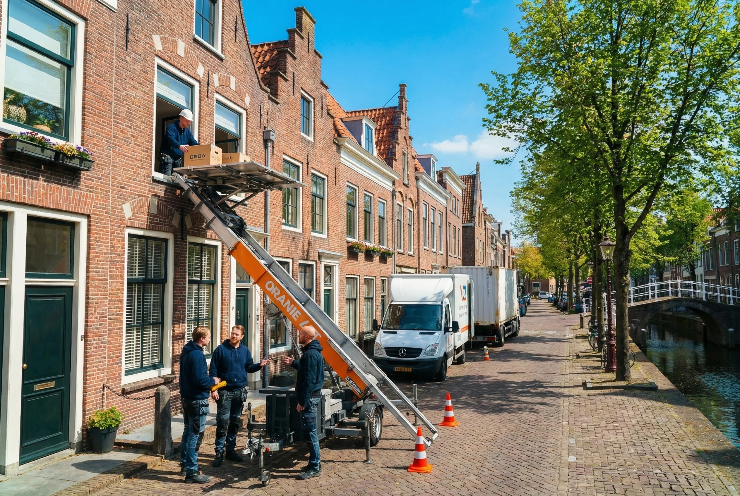 Aanhangerlift bij woning in Nijmegen